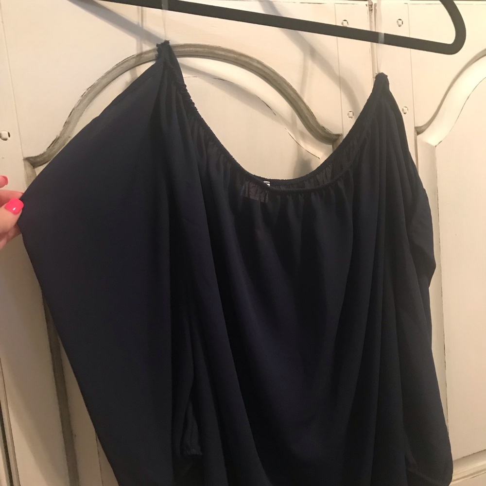 Navy off the shoulder top
